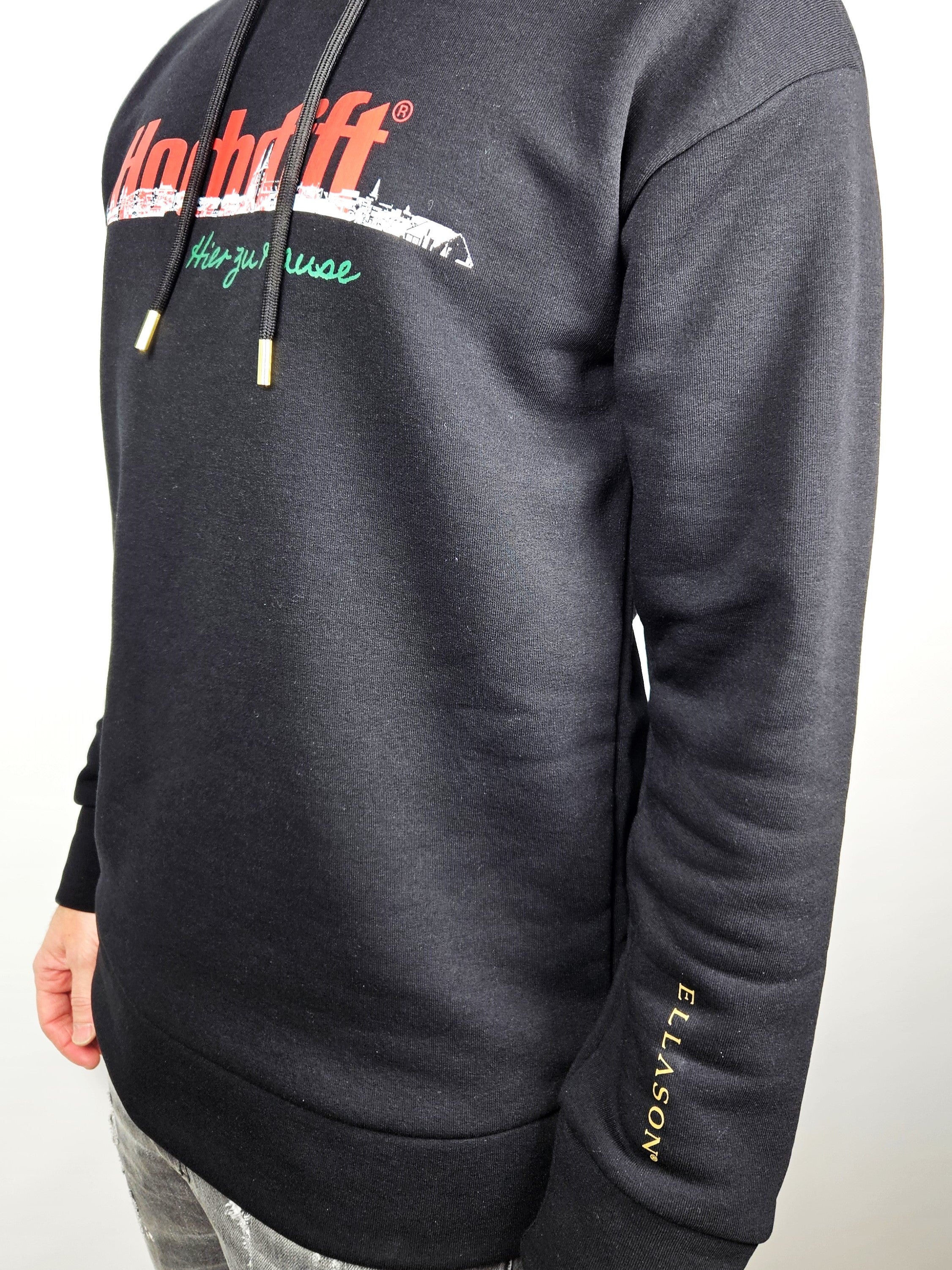 Sweat Hooddie hochstift skyblack + Special mit einem Weihnachtsbier/Sporty-Shirt