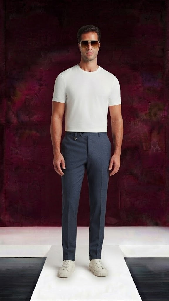 Hose Skinny Fit „Bryan“ mit Mikromuster