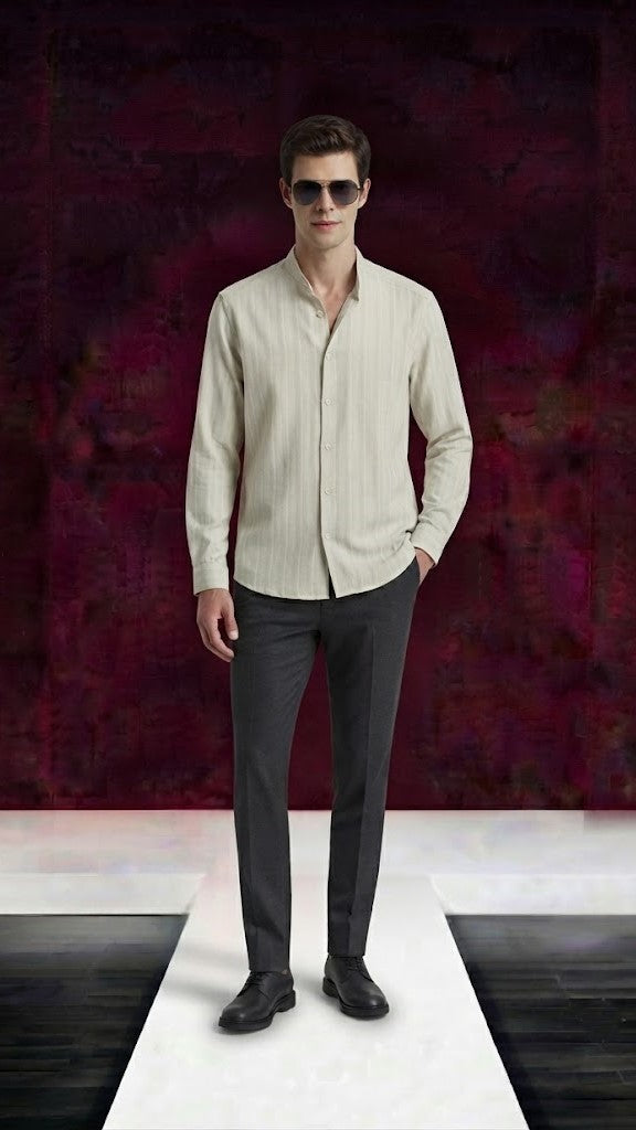 „Seoul“ Regular Fit Striped Cotton Shirt