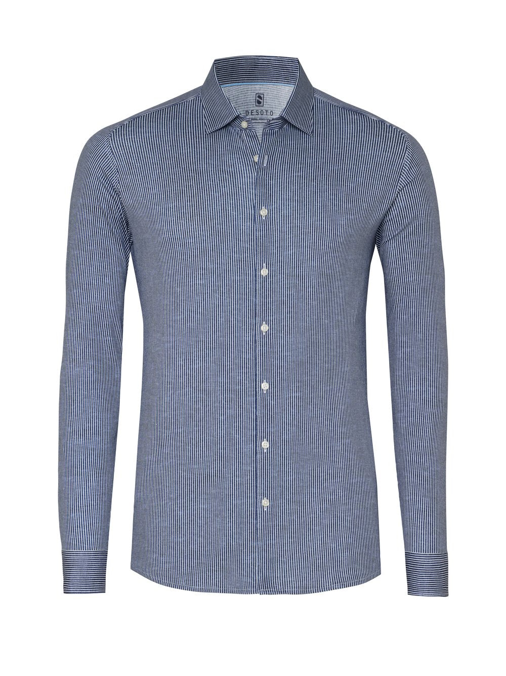 Hemd 1/1 Casual Kent linen navy blue