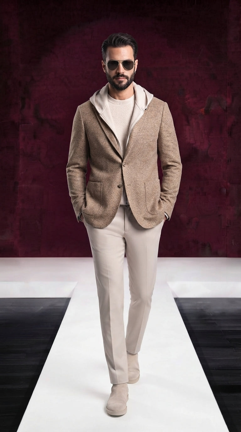 Jacket Ellegant cappuccio beige