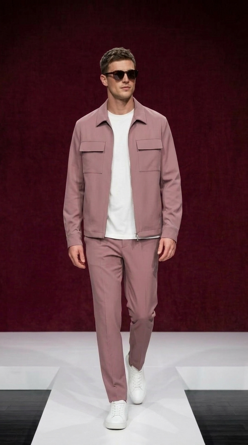 2 piece Long sleeves shirts and pants dusty pink