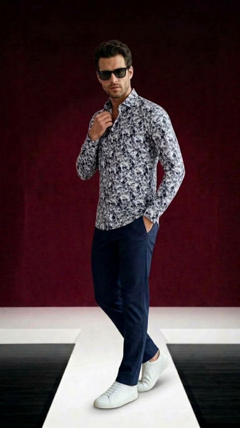 Style »Casual Kent« greyish flowers
