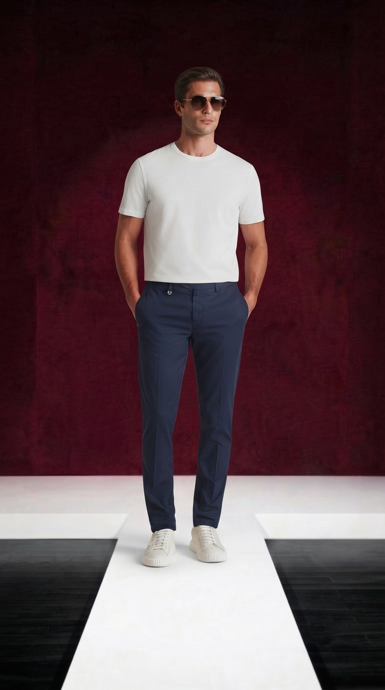 Hose Skinny Fit „Bryan“ mit Mikromuster