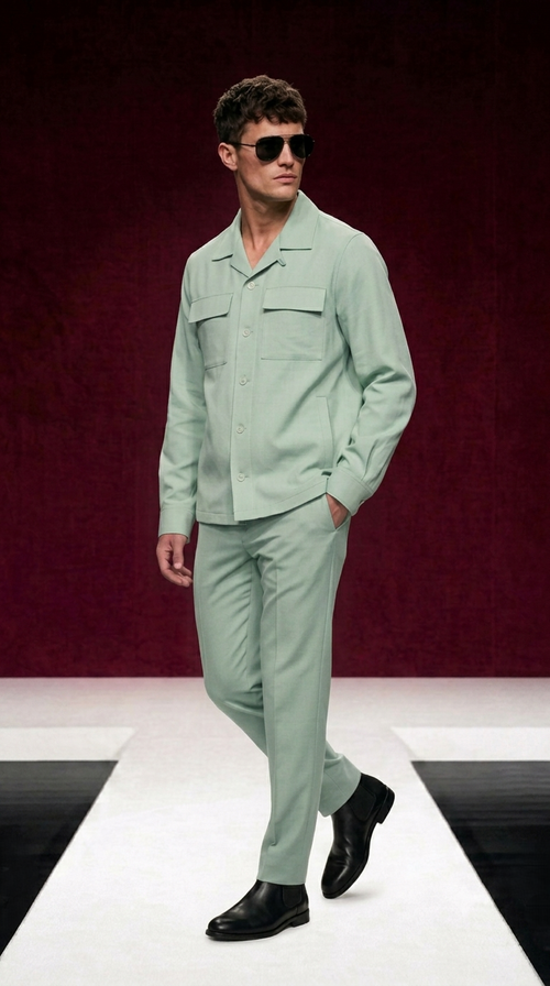 2 piece Long sleeves shirts and pants Aquanarine