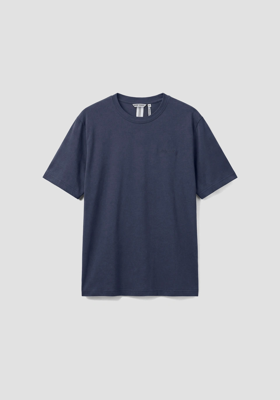T-Shirt Regular Fit aus Baumwoll-Viskose-Mischgewebe mit gummiertem Logo