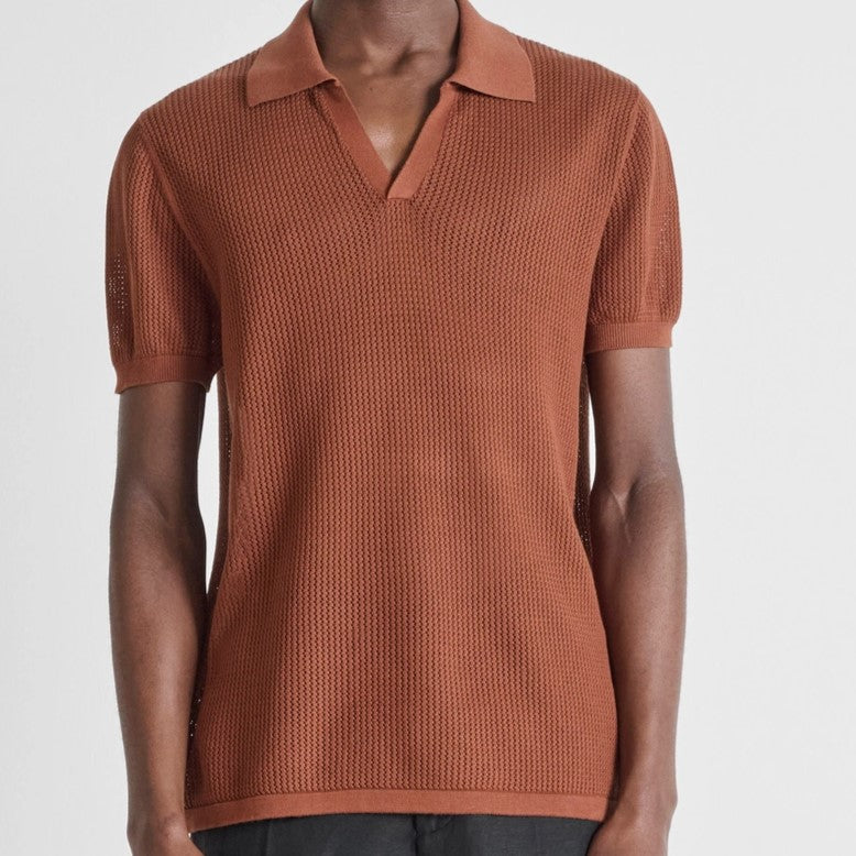 kurzärmlige Poloshirt Regular Fit aus weichem Baumwoll-Mischgewebe
