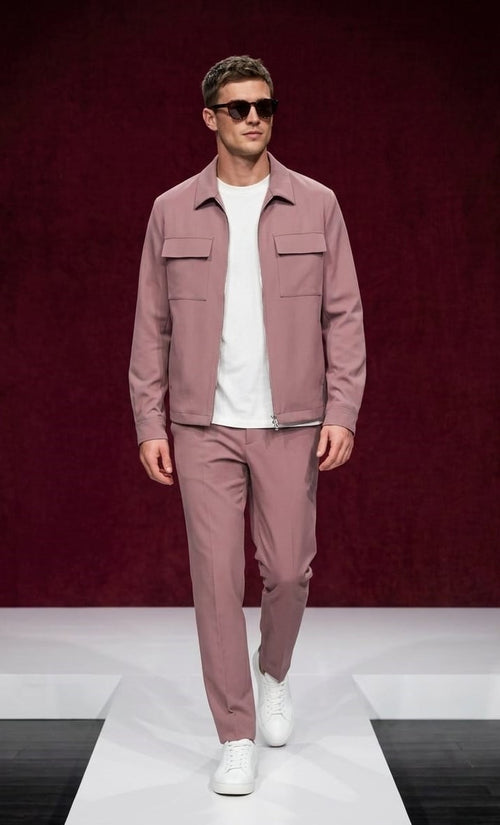 2 piece Long sleeves shirts and pants dusty pink