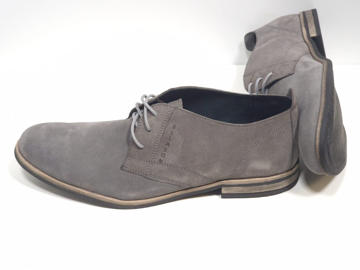 Ellason slipper velour leder schuhe salvo grau
