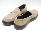 ellason slipper velour leder schuhe leano taupe