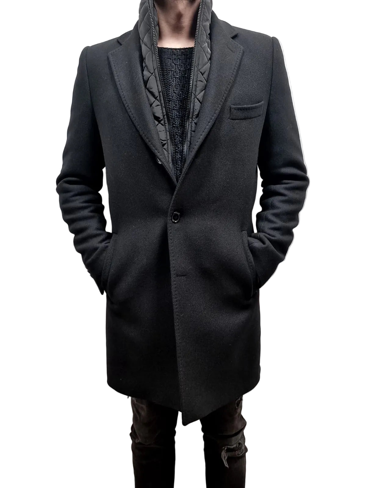 Mantel wolle coletto schwarz