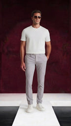 Hose Skinny Fit „Bryan“ mit Mikromuster