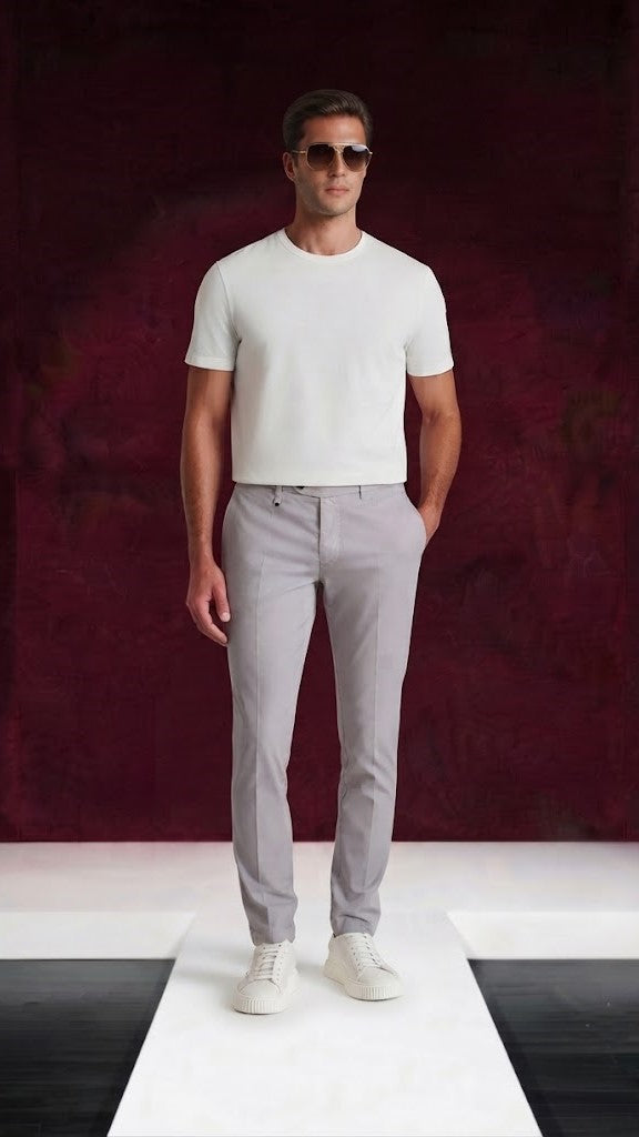 Hose Skinny Fit „Bryan“ mit Mikromuster