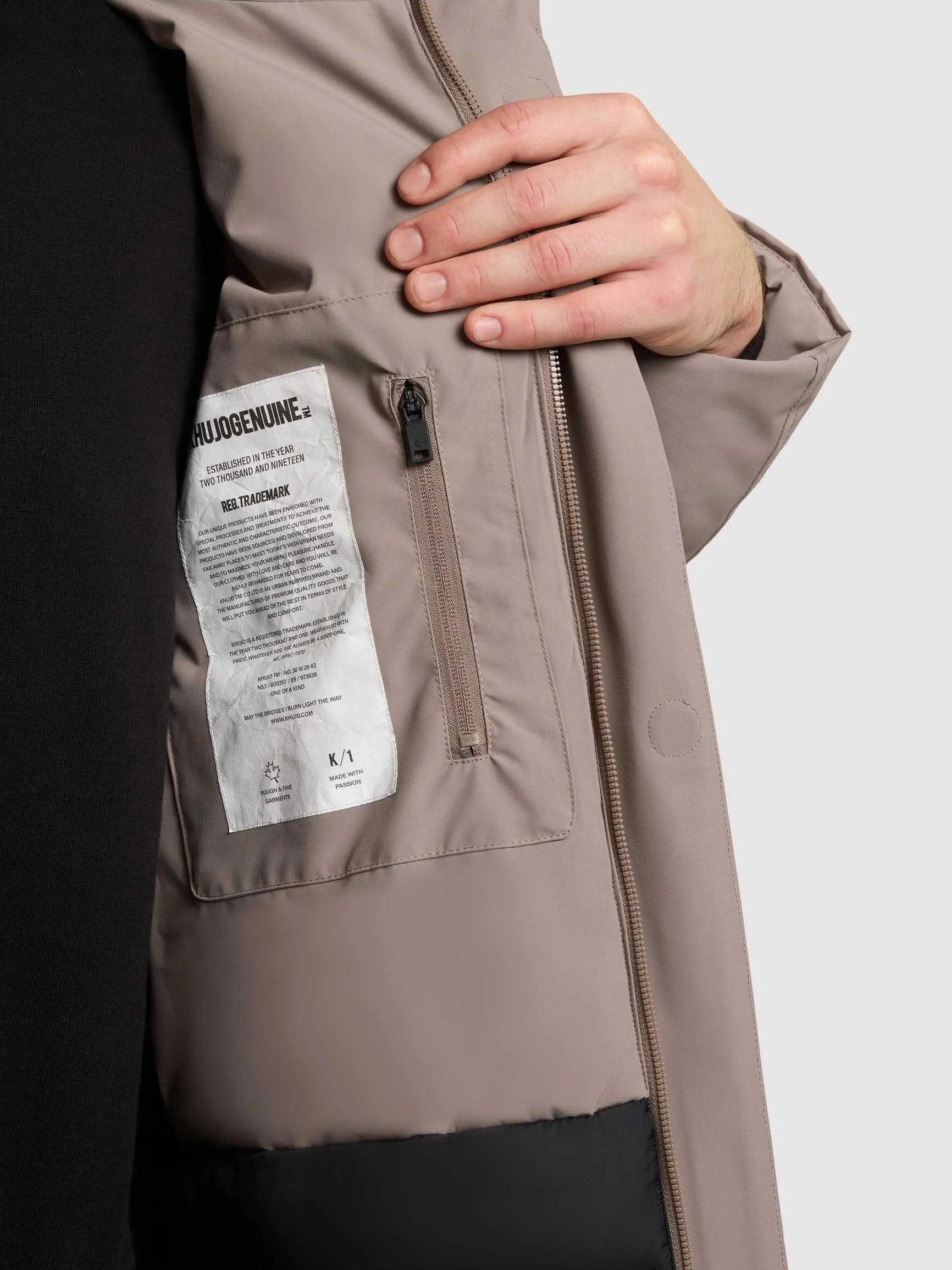 Jacke Parka fogg greige