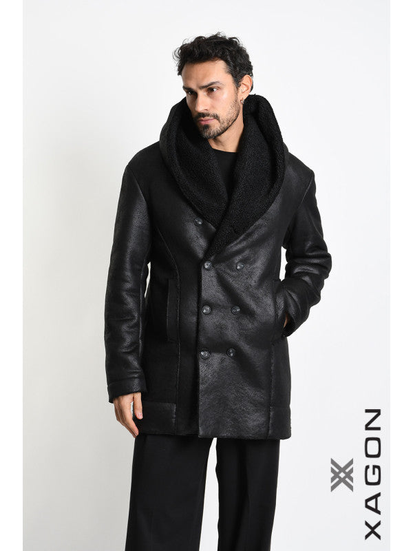 Mantel aus Kunstfell linea model