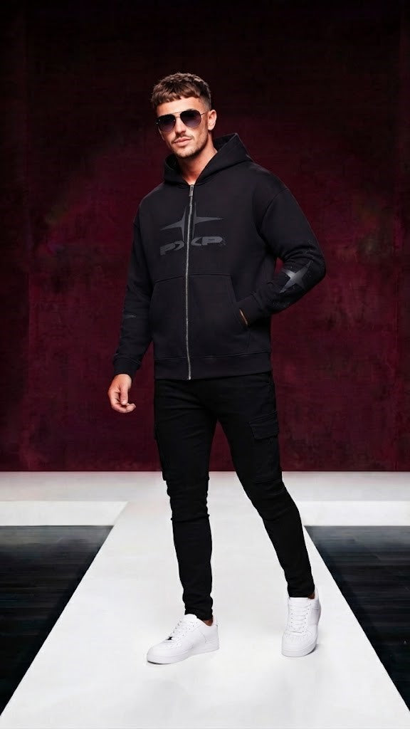 Reißverschluss Hoodie Strass