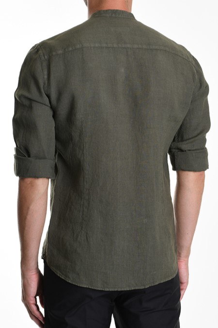 Hemd 1/1 Slim lino military