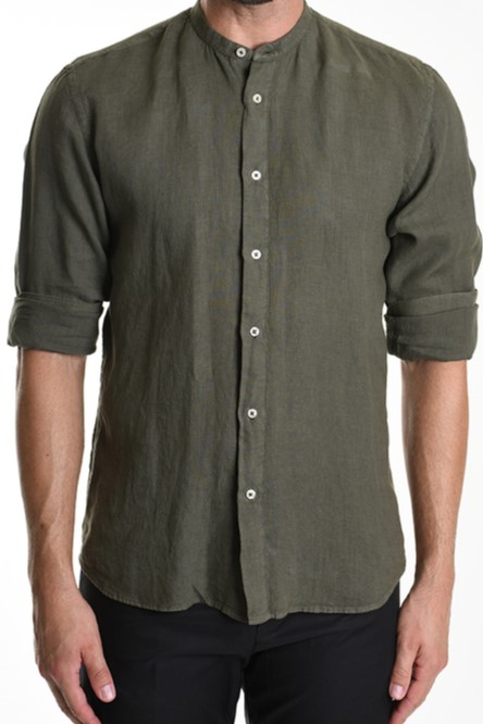 Hemd 1/1 Slim lino military