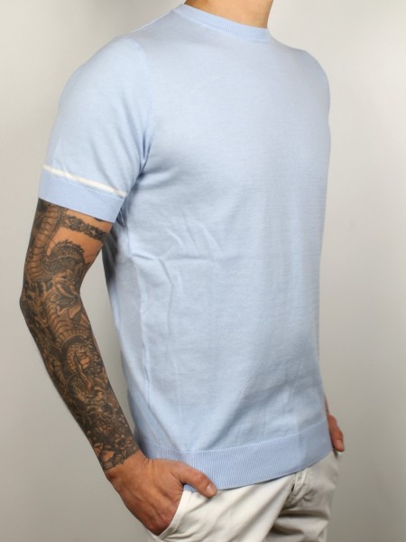 Strick Shirt skay blue