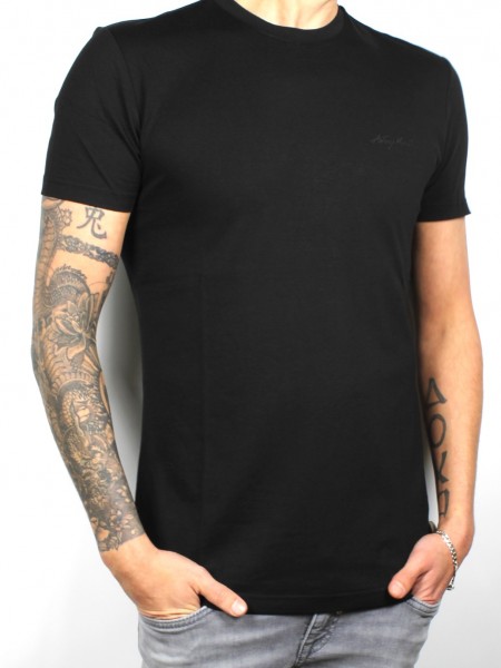 Shirt T-Shirt logo print schwarz