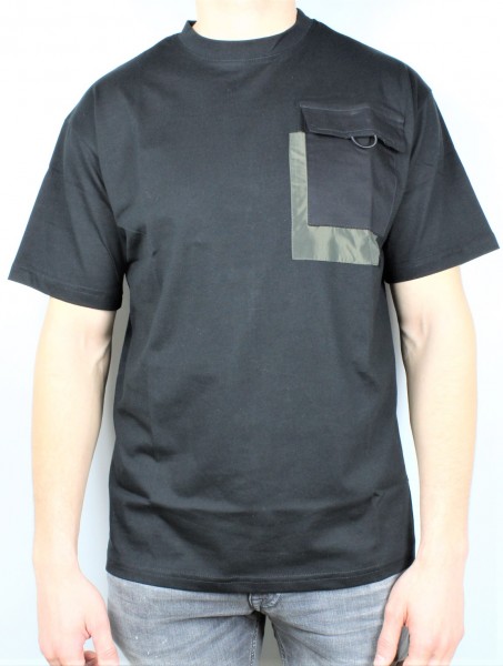Shirt T-Shirt pocket schwarz